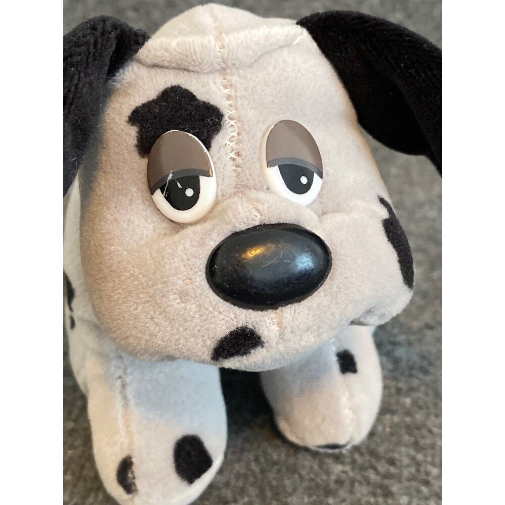 VTG Tonka Pound Puppies Gray Black Spots Puppy Dog Plush Stuffed Animal Toy Kore